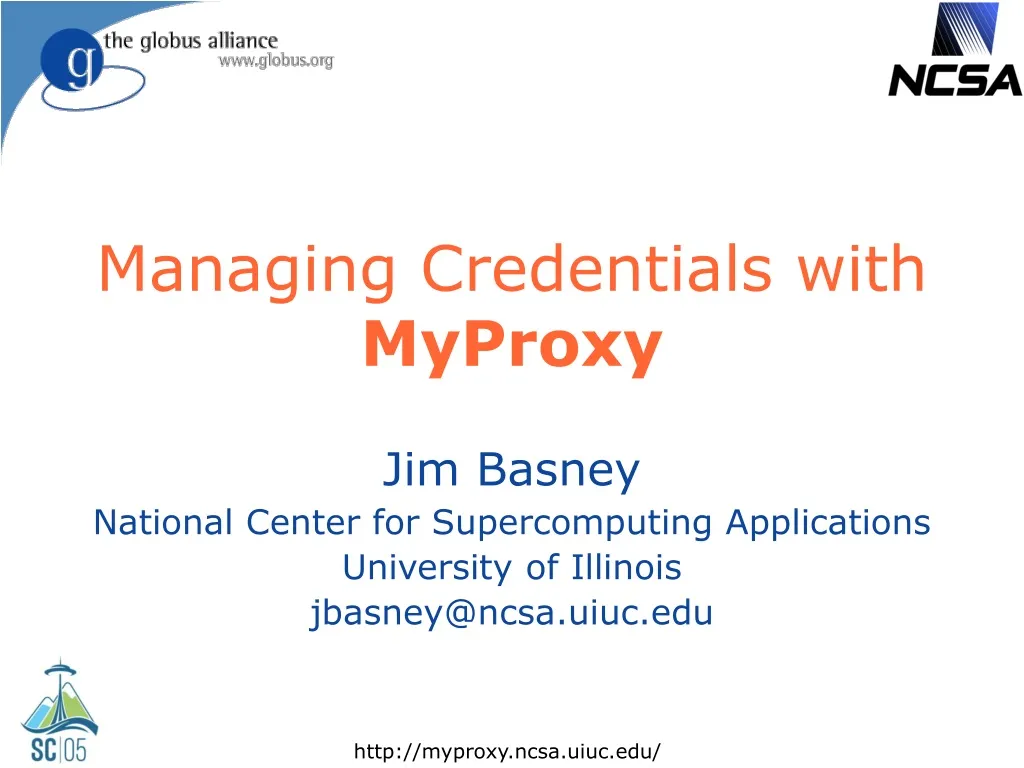 managing credentials with myproxy