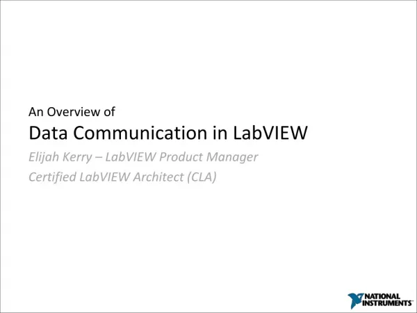 An Overview of Data Communication in LabVIEW