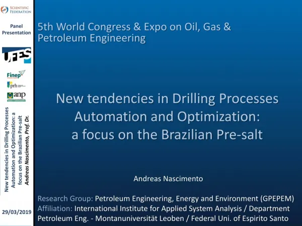Andreas Nascimento Research Group: Petroleum Engineering, Energy and Environment (GPEPEM)