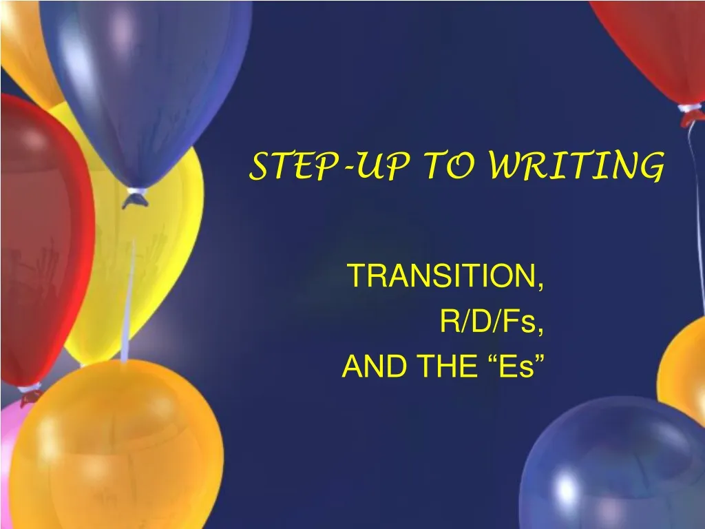 step up to writing