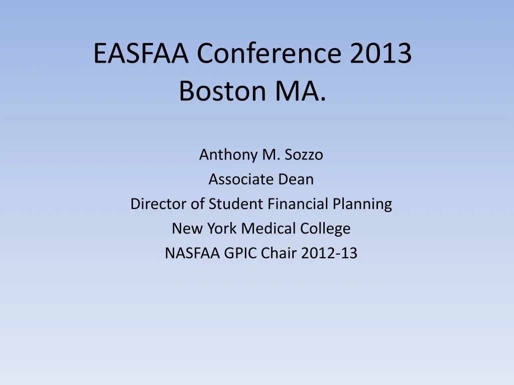 easfaa conference 2013 boston ma