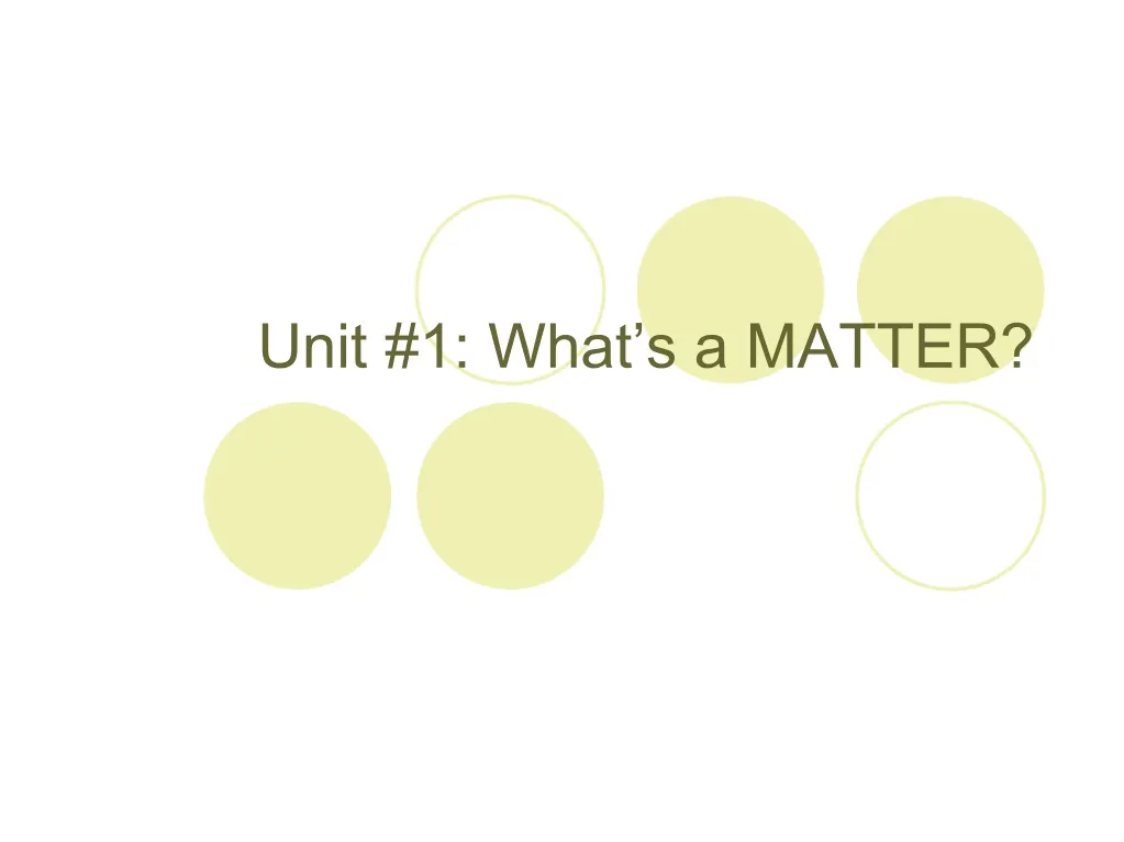 unit 1 what s a matter
