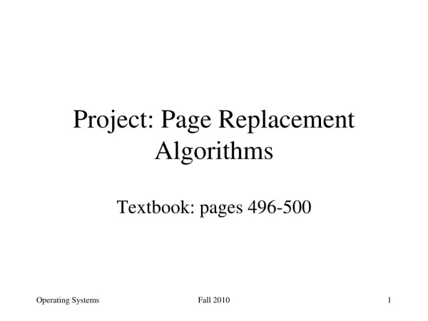 Project: Page Replacement Algorithms