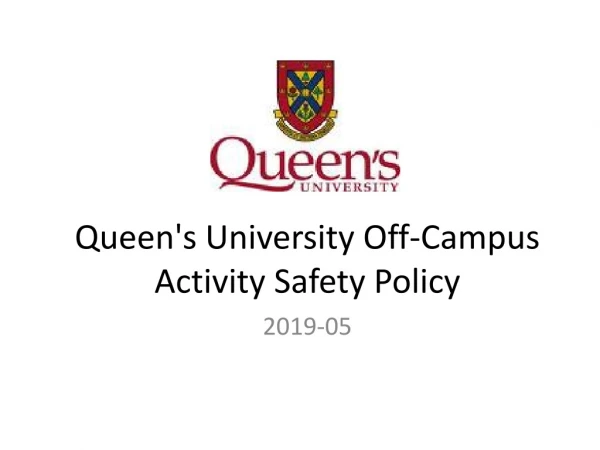 Queen's University Off-Campus Activity Safety Policy