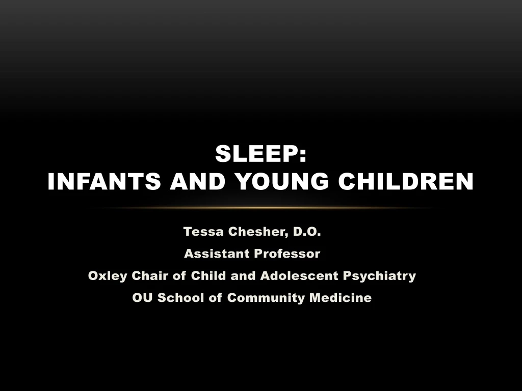 sleep infants and young children