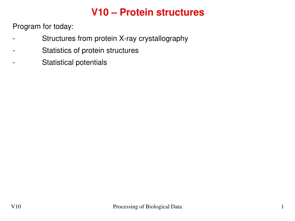 v10 protein structures