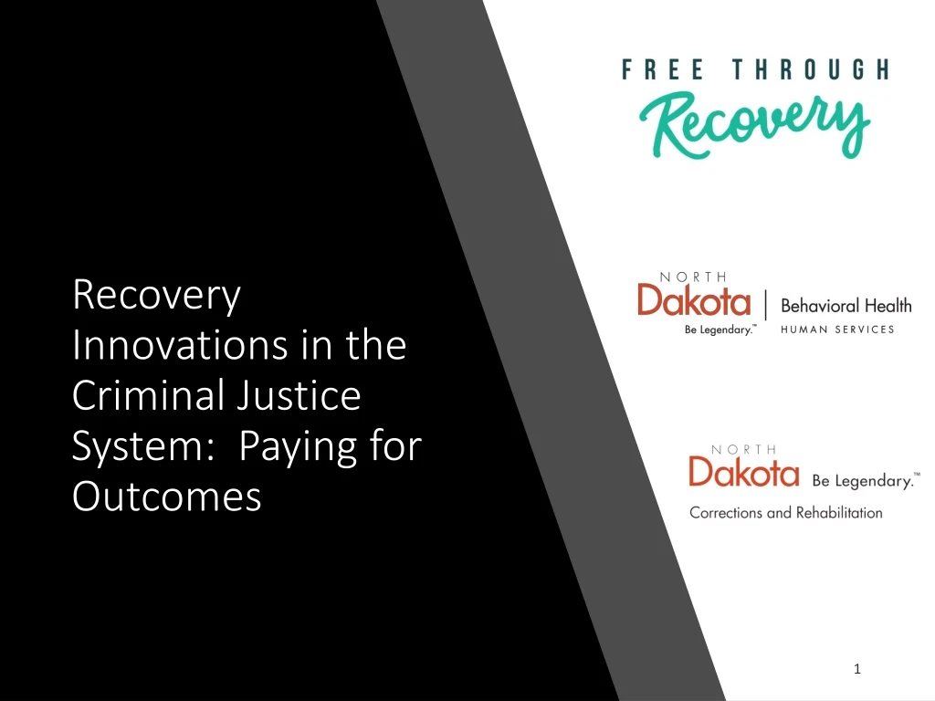 recovery innovations in the criminal justice system paying for outcomes