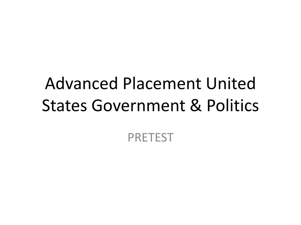 advanced placement united states government politics