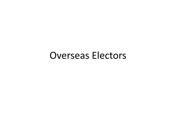 Overseas Electors