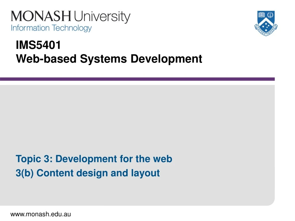 ims5401 web based systems development