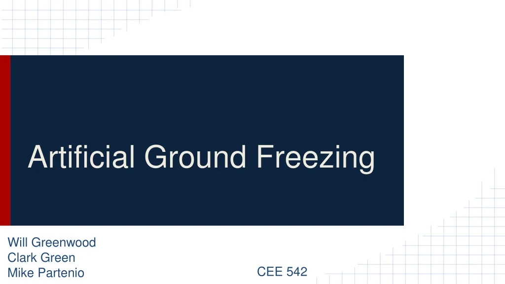 artificial ground freezing
