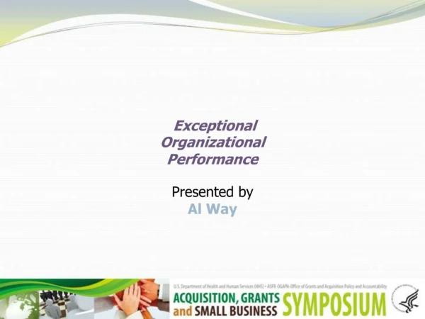 Exceptional Organizational Performance