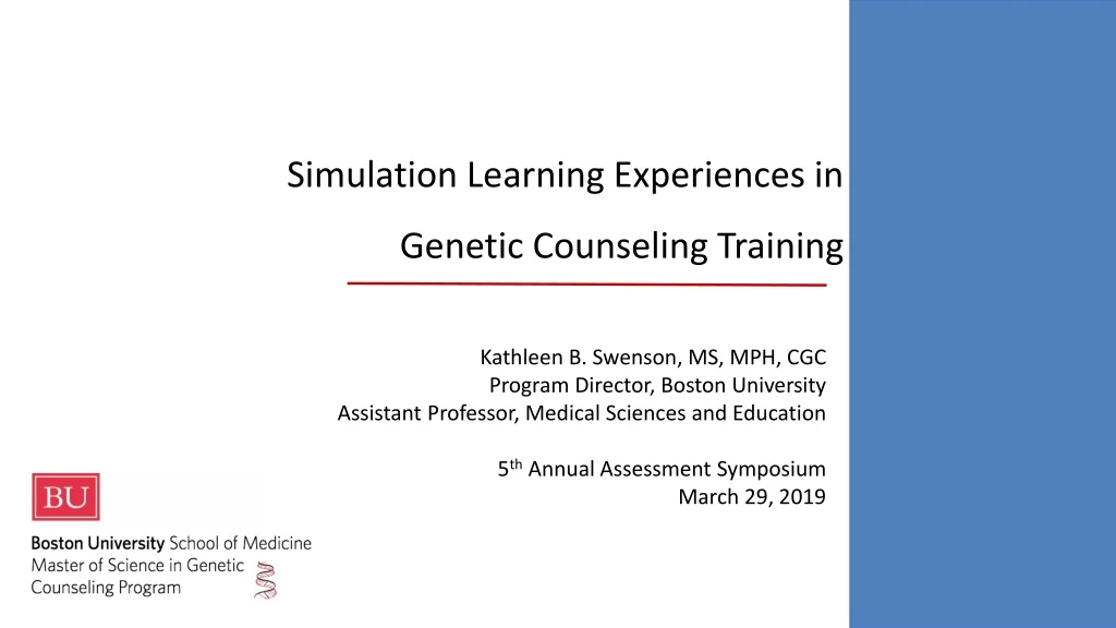 simulation learning experiences in genetic