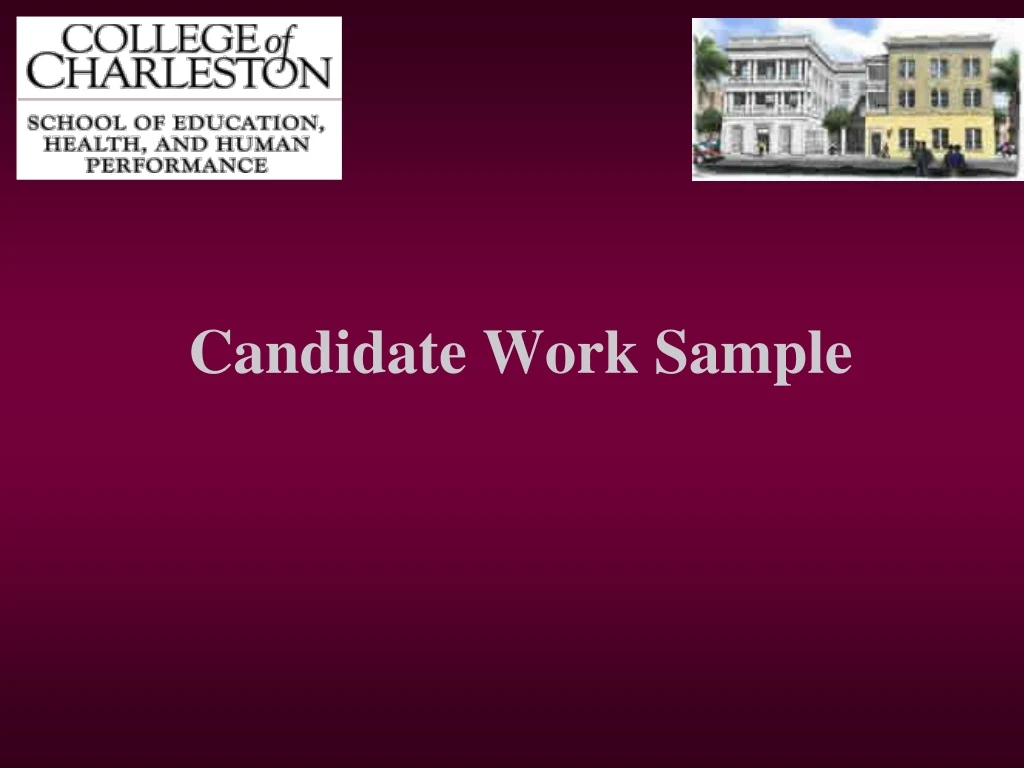 candidate work sample