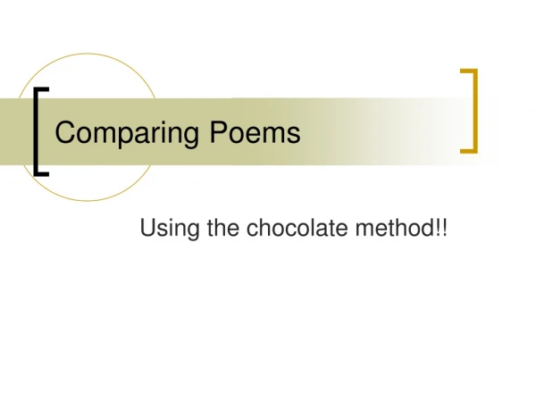 Comparing Poems