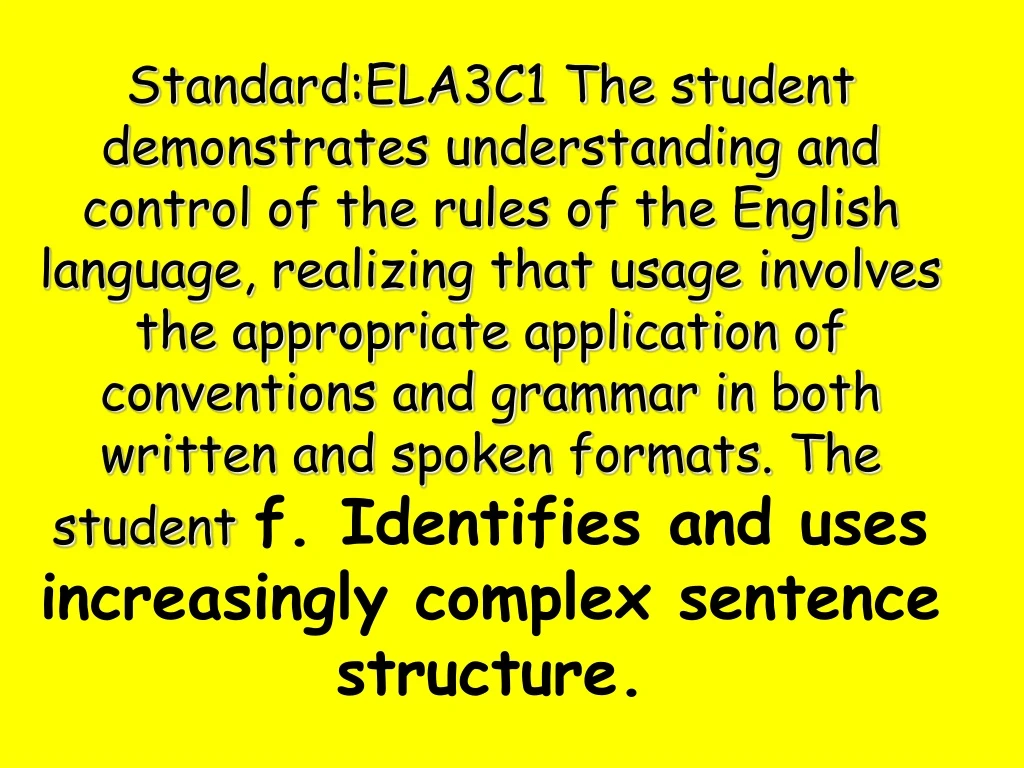 standard ela3c1 the student demonstrates