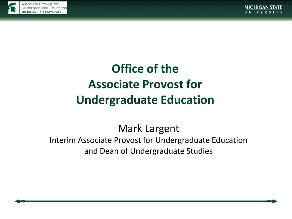 office of the associate provost for undergraduate education