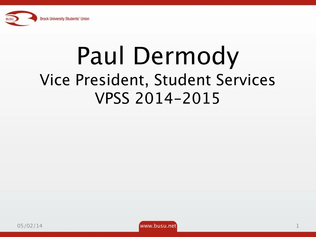 paul dermody vice president student services vpss 2014 2015