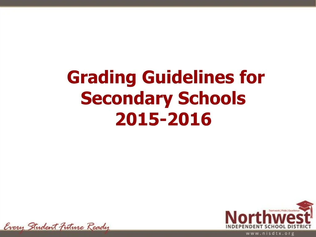 grading guidelines for secondary schools 2015 2016