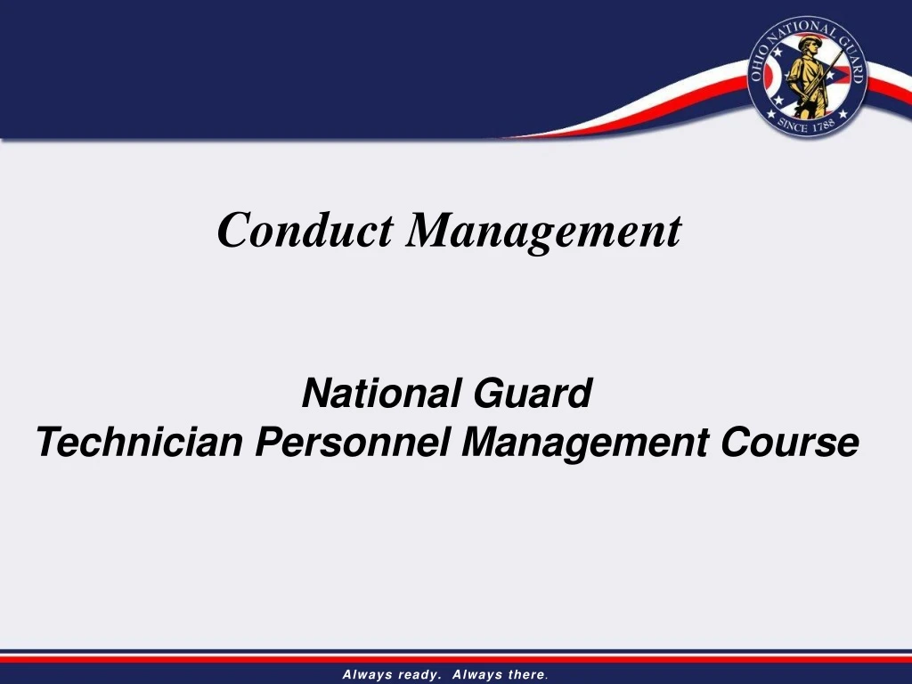 conduct management national guard technician
