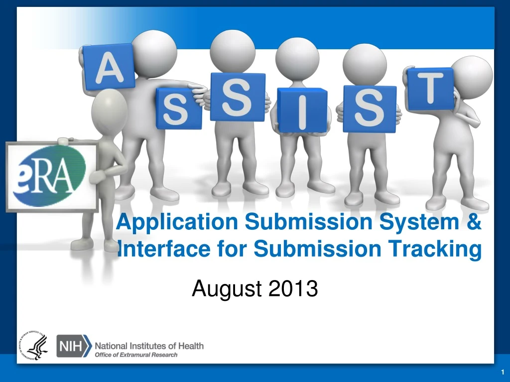 application submission system interface for submission tracking