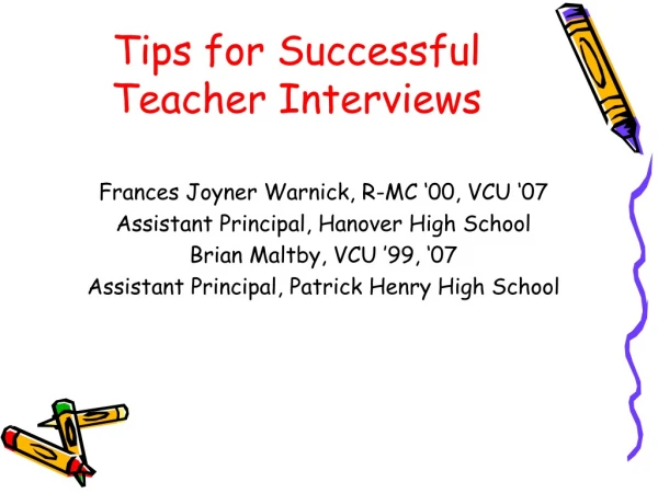 Tips for Successful Teacher Interviews