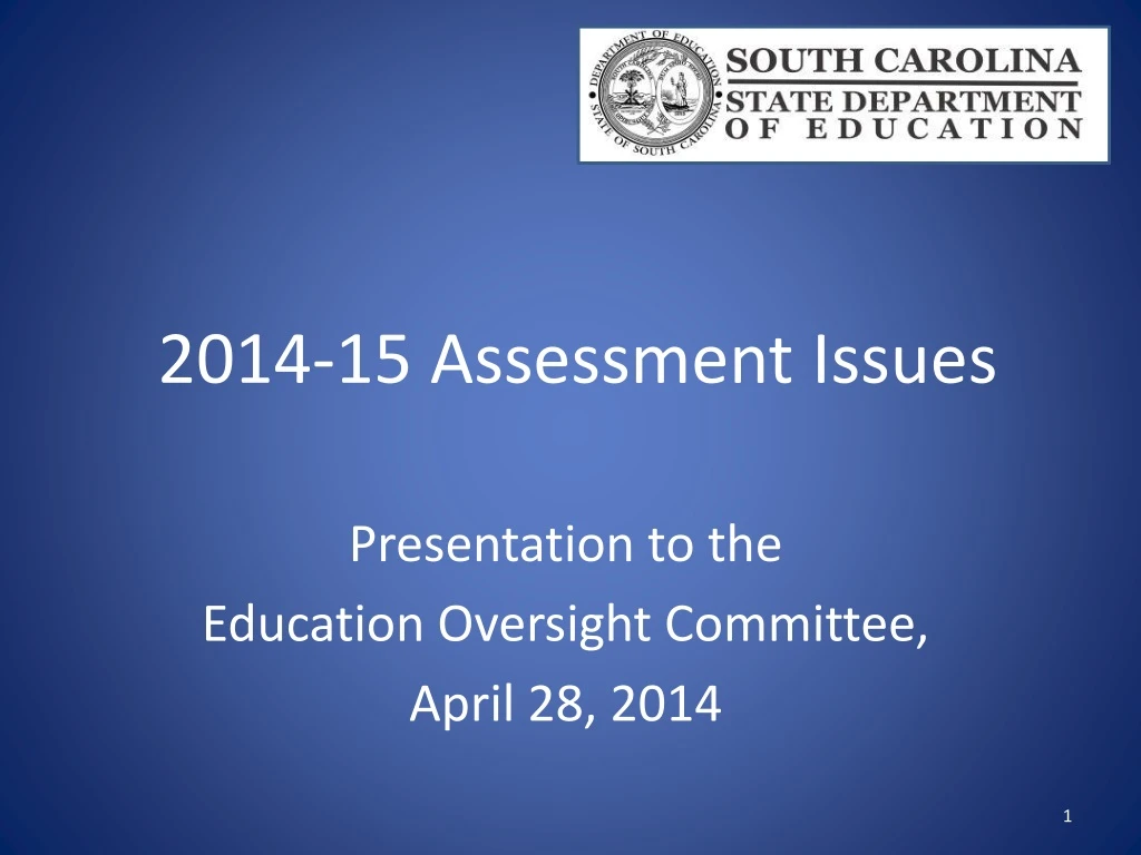 2014 15 assessment issues