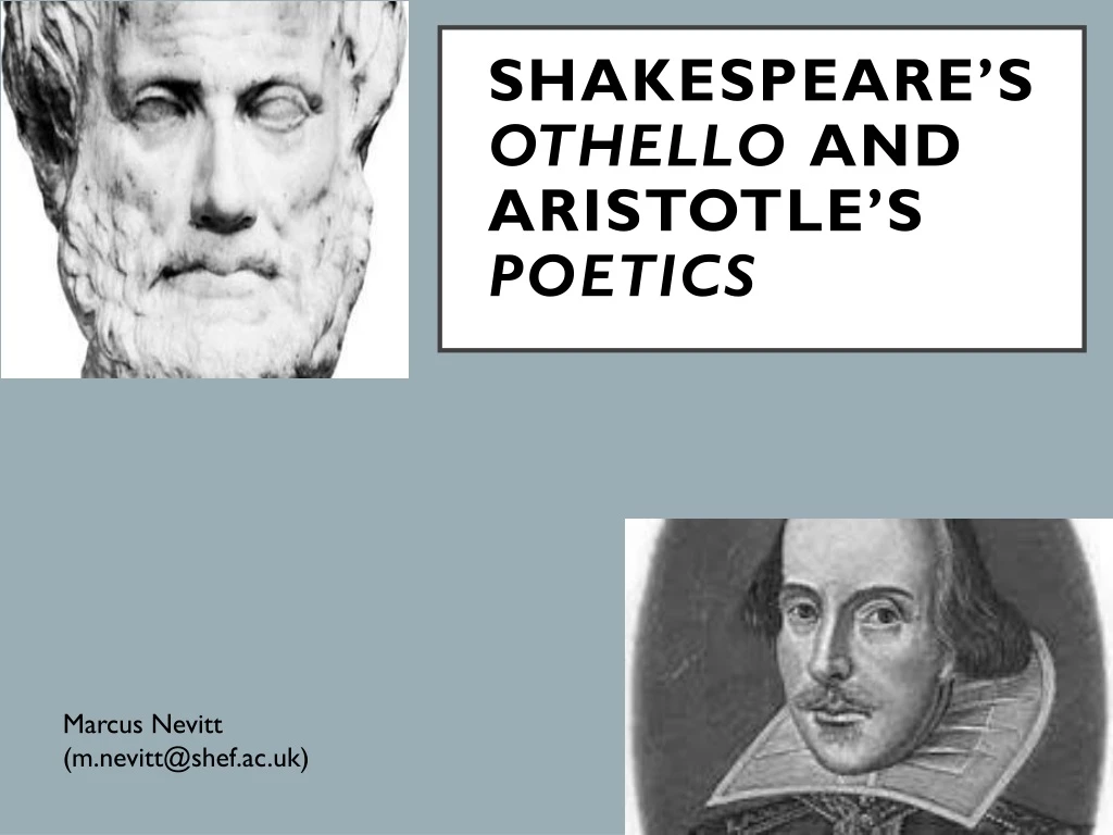 shakespeare s othello and aristotle s poetics