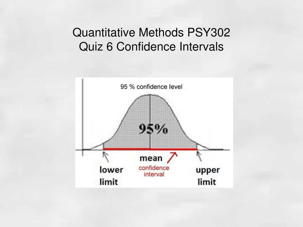 quantitative methods psy302 quiz 6 confidence intervals