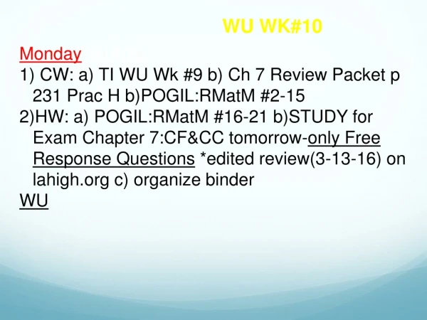 WU WK#10