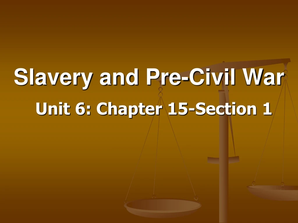 slavery and pre civil war