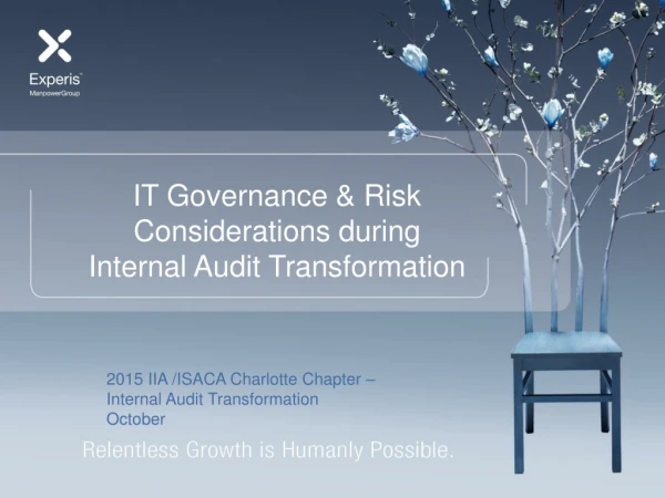 IT Governance &amp; Risk Considerations during Internal Audit Transformation