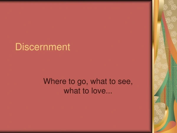 Discernment