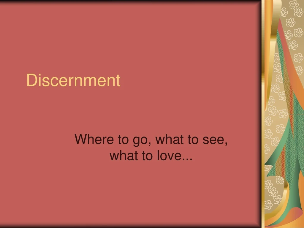 discernment