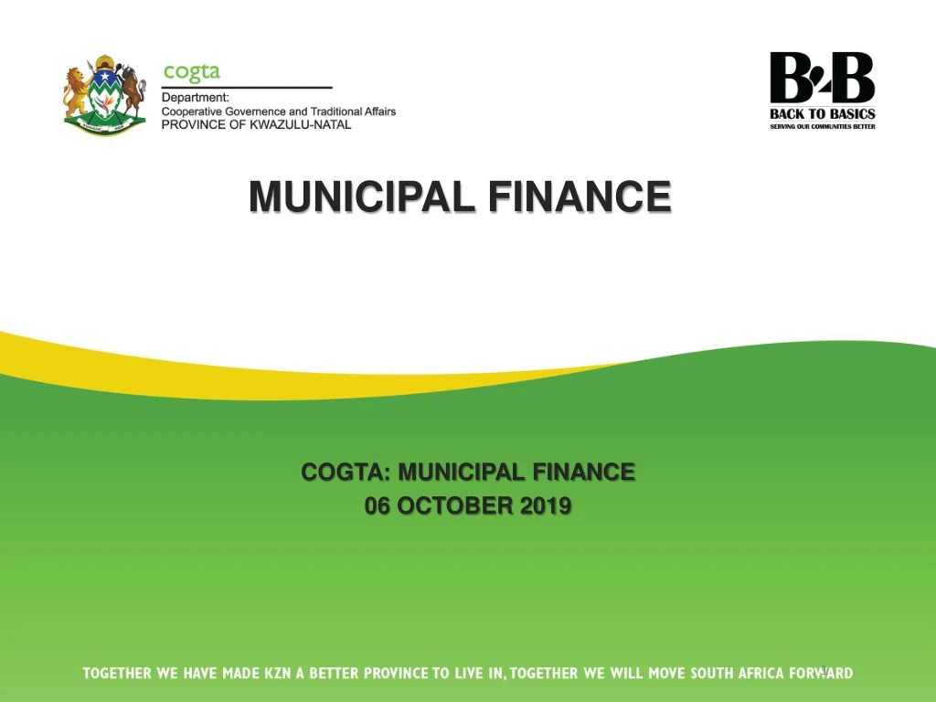 cogta municipal finance 06 october 2019
