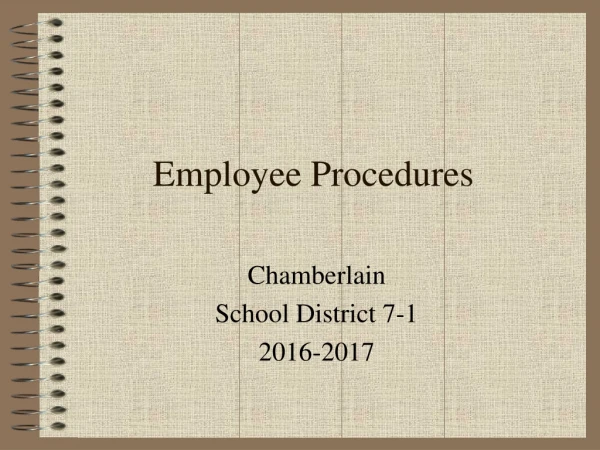 Employee Procedures