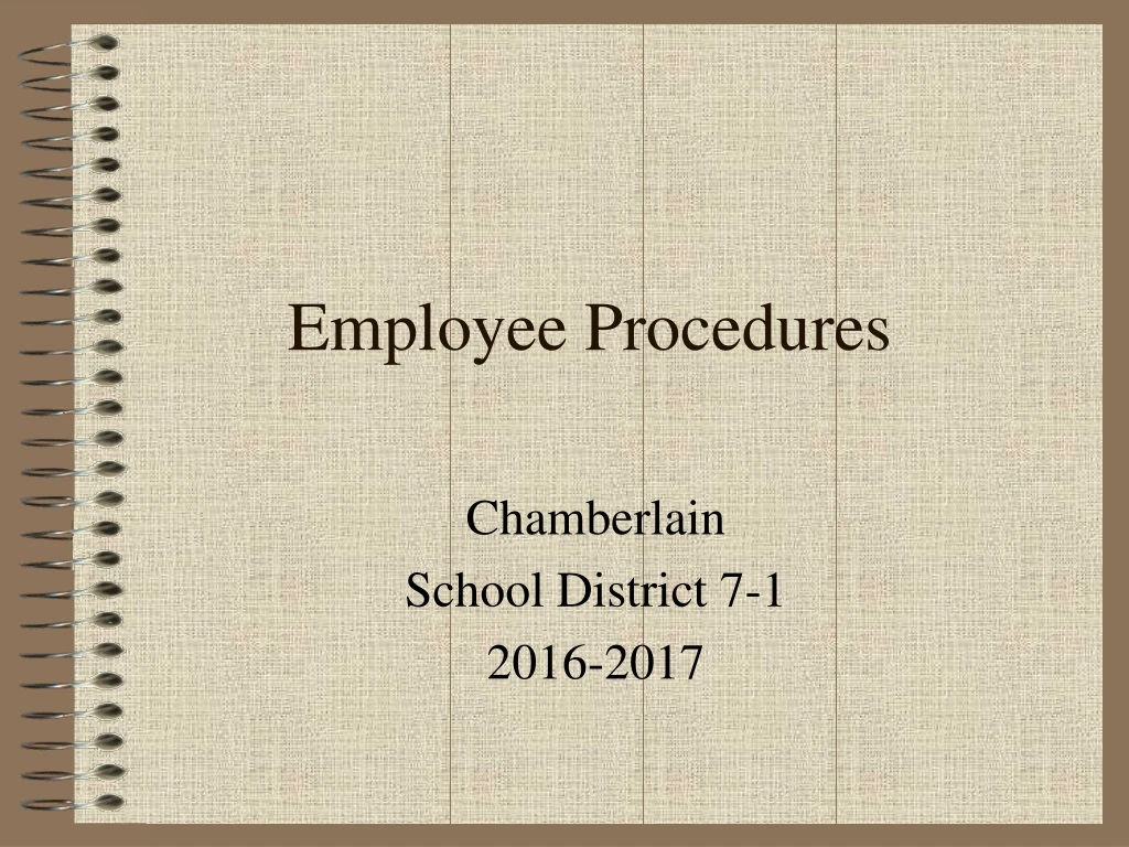 employee procedures