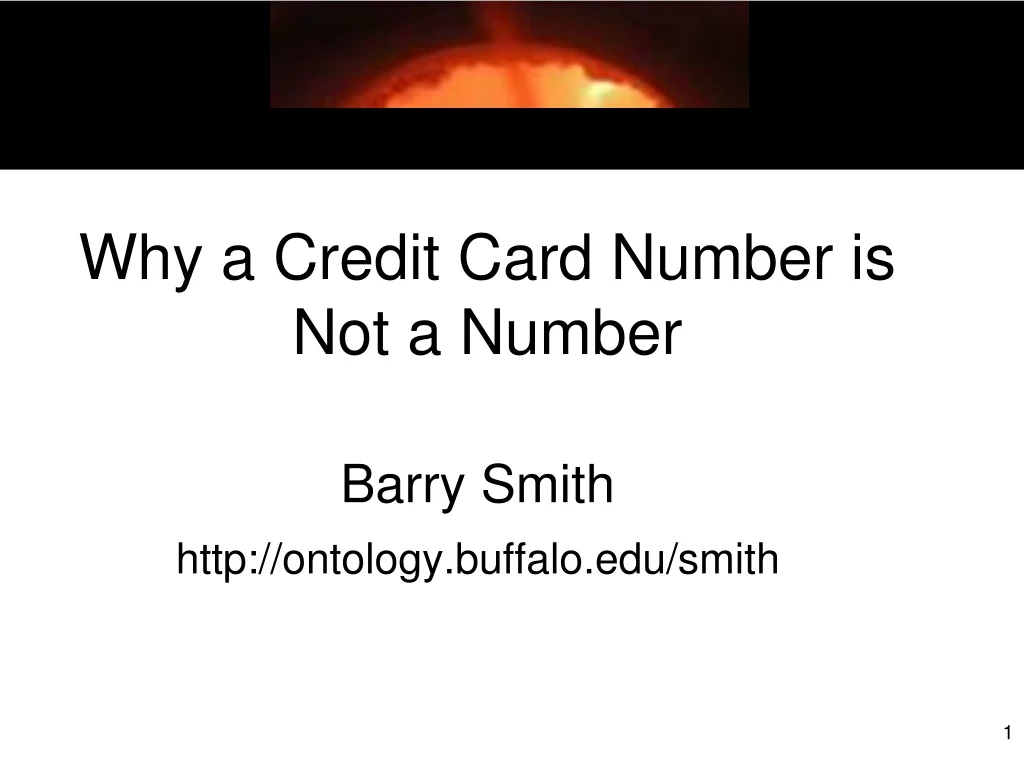 why a credit card number is not a number