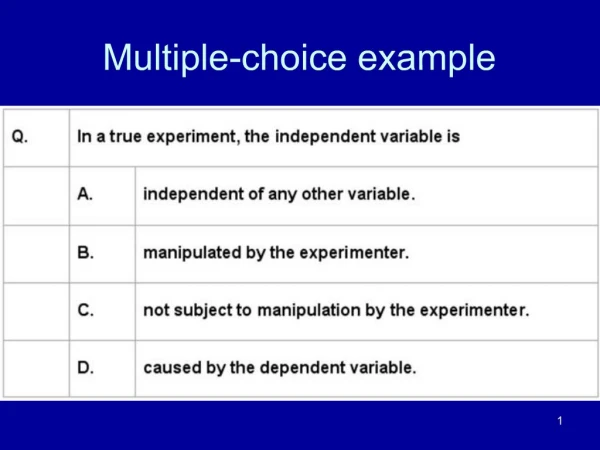 Multiple-choice example