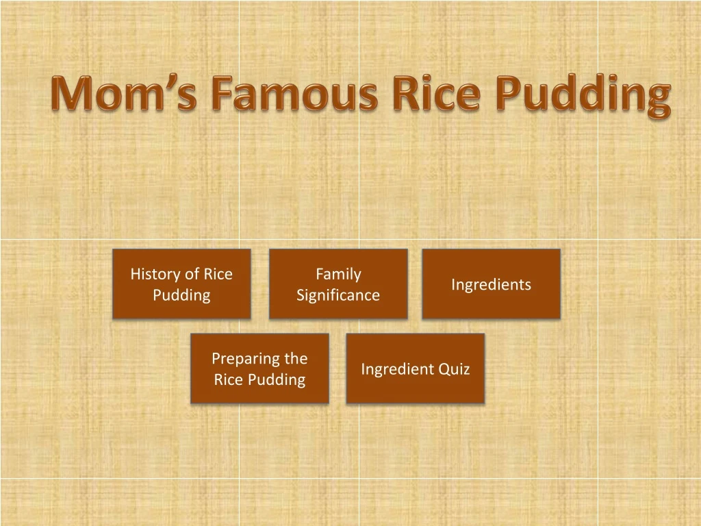 mom s famous rice pudding