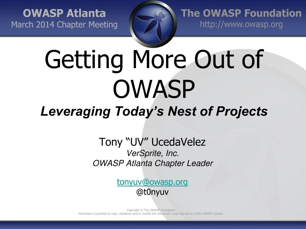 getting more out of owasp leveraging today s nest of projects