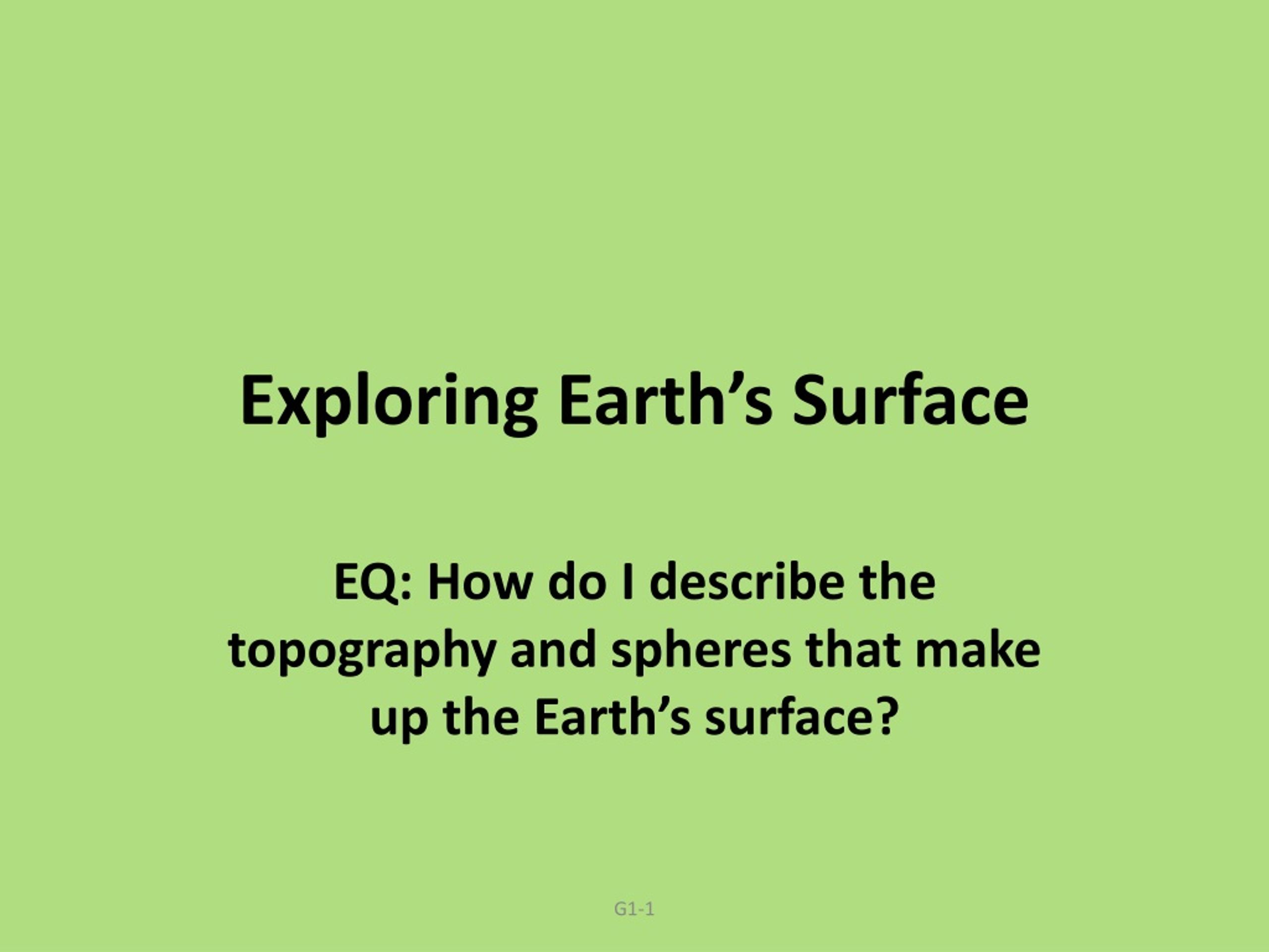 PPT - Exploring Earth’s Surface PowerPoint Presentation, free download ...
