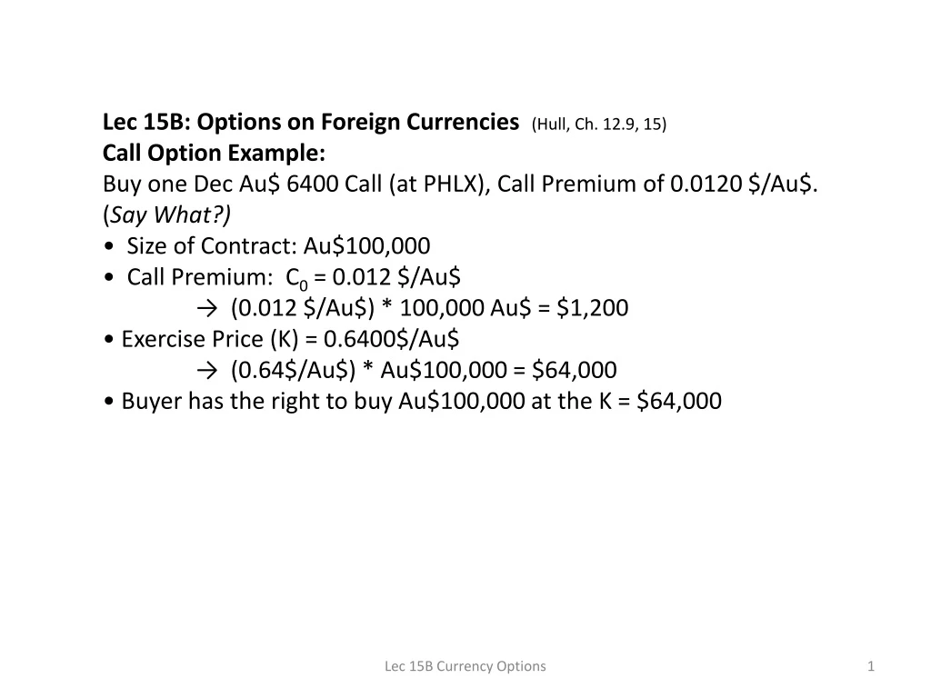 lec 15b options on foreign currencies hull