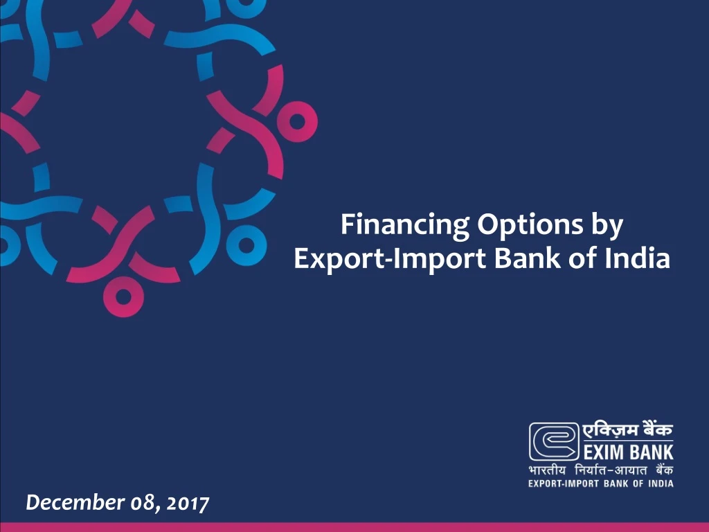 financing options by export import bank of india