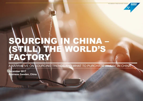 Sourcing in China – (still) the world’s factory