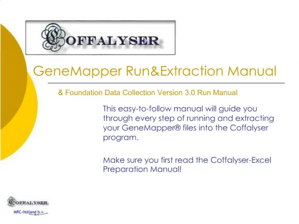 GeneMapper RunExtraction Manual