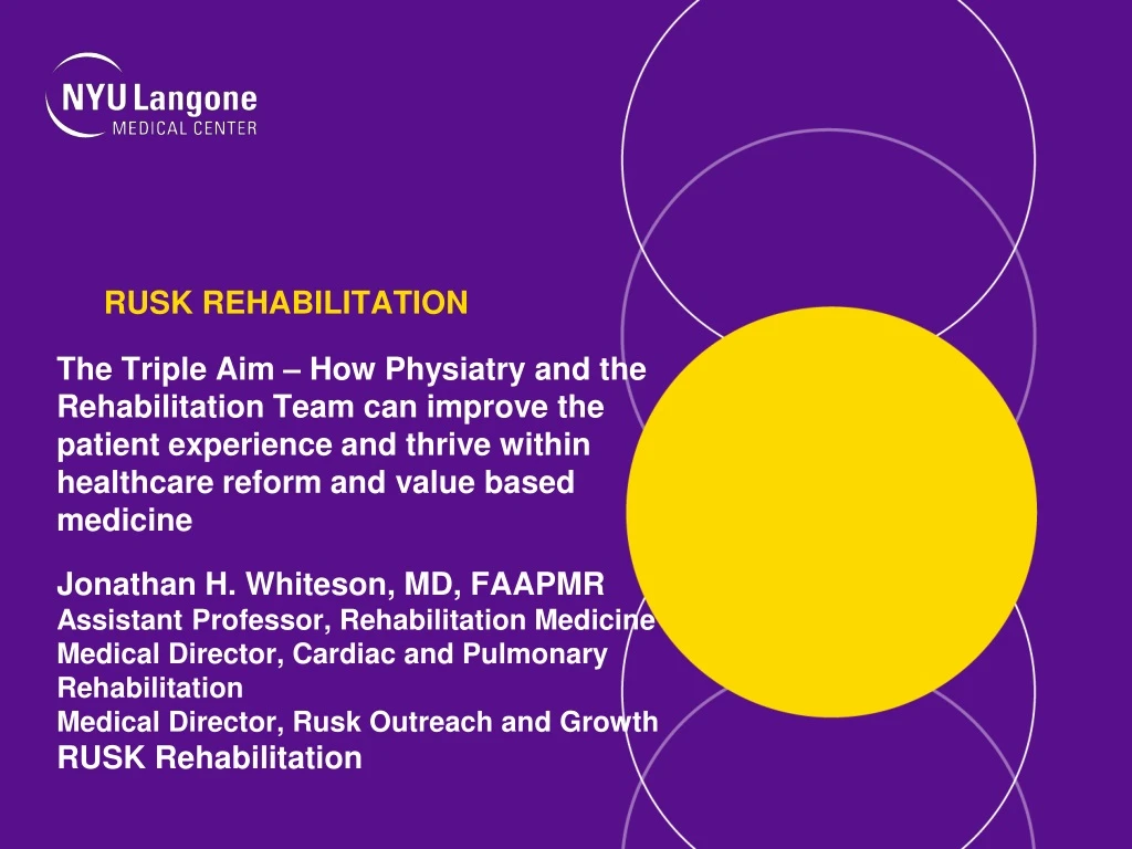 rusk rehabilitation