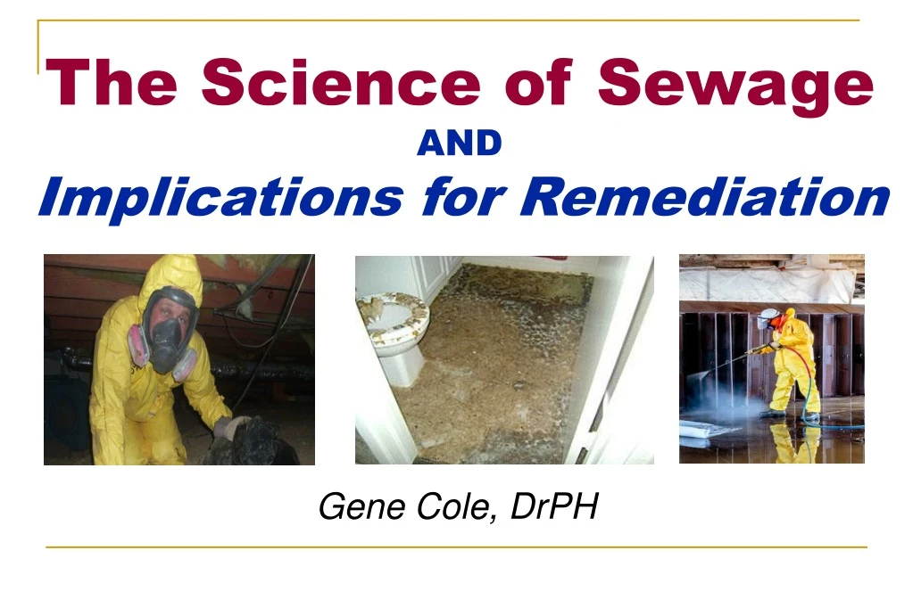 the science of sewage and implications for remediation