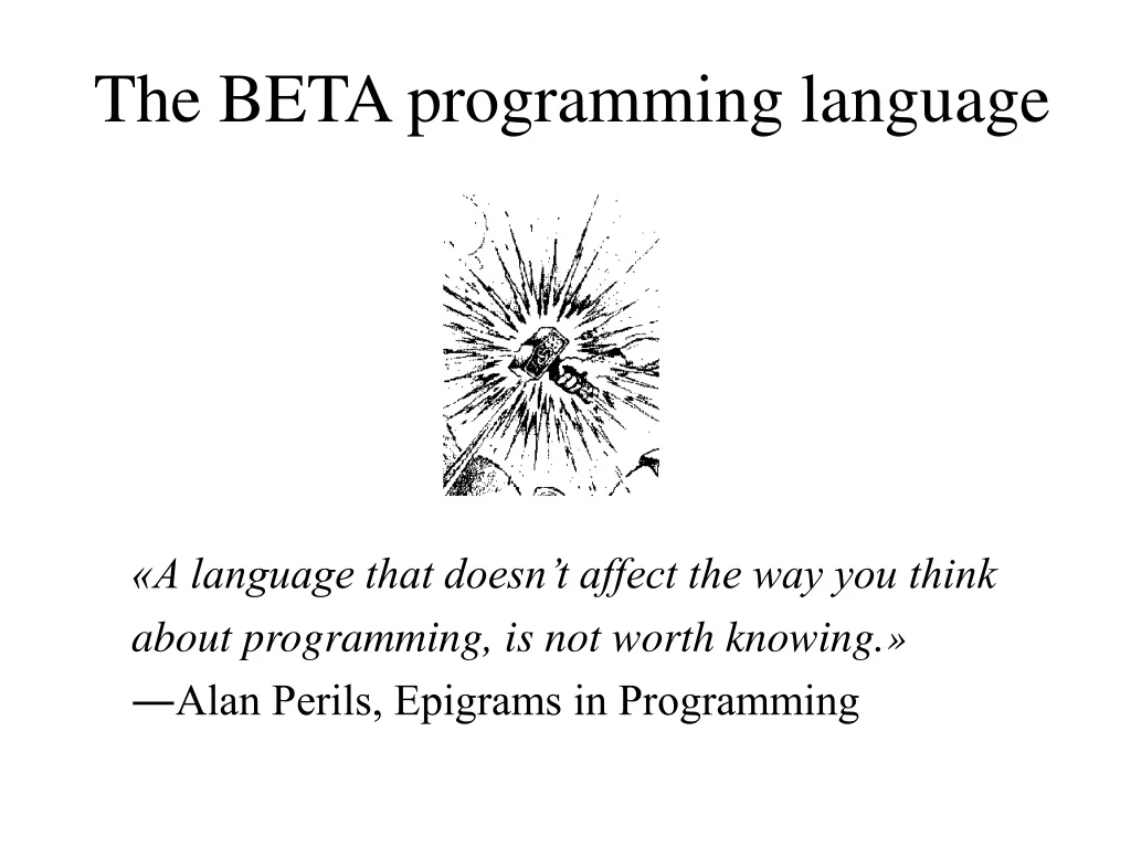 the beta programming language