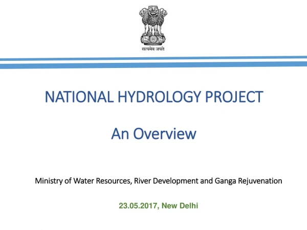 NATIONAL HYDROLOGY PROJECT An Overview